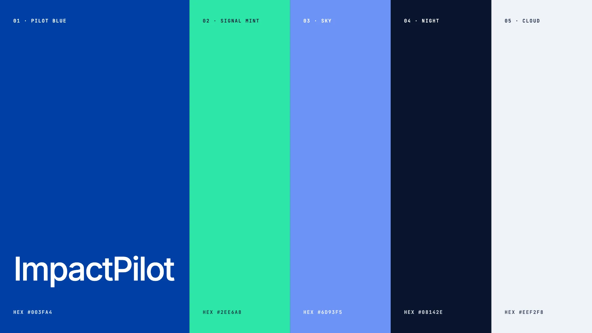 ImpactPilot colour palette
