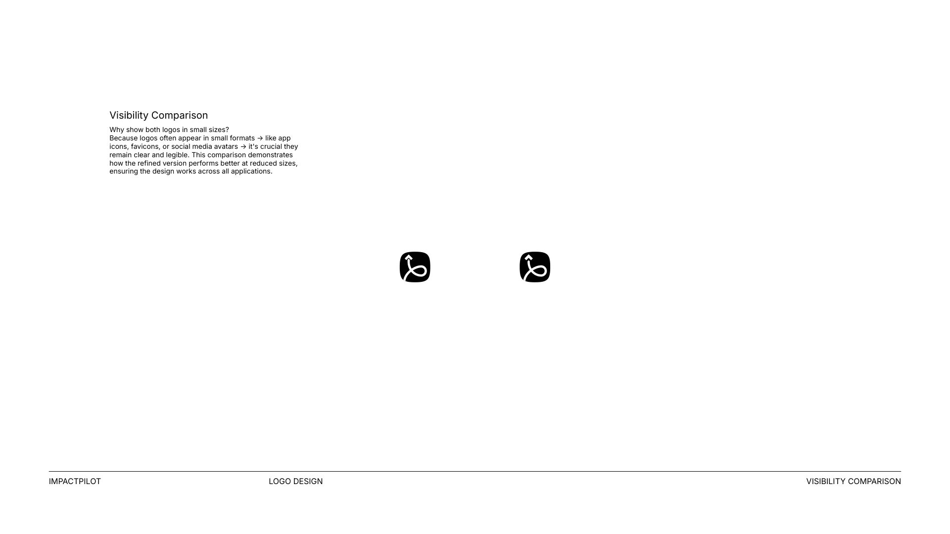 ImpactPilot visibility comparison at small sizes