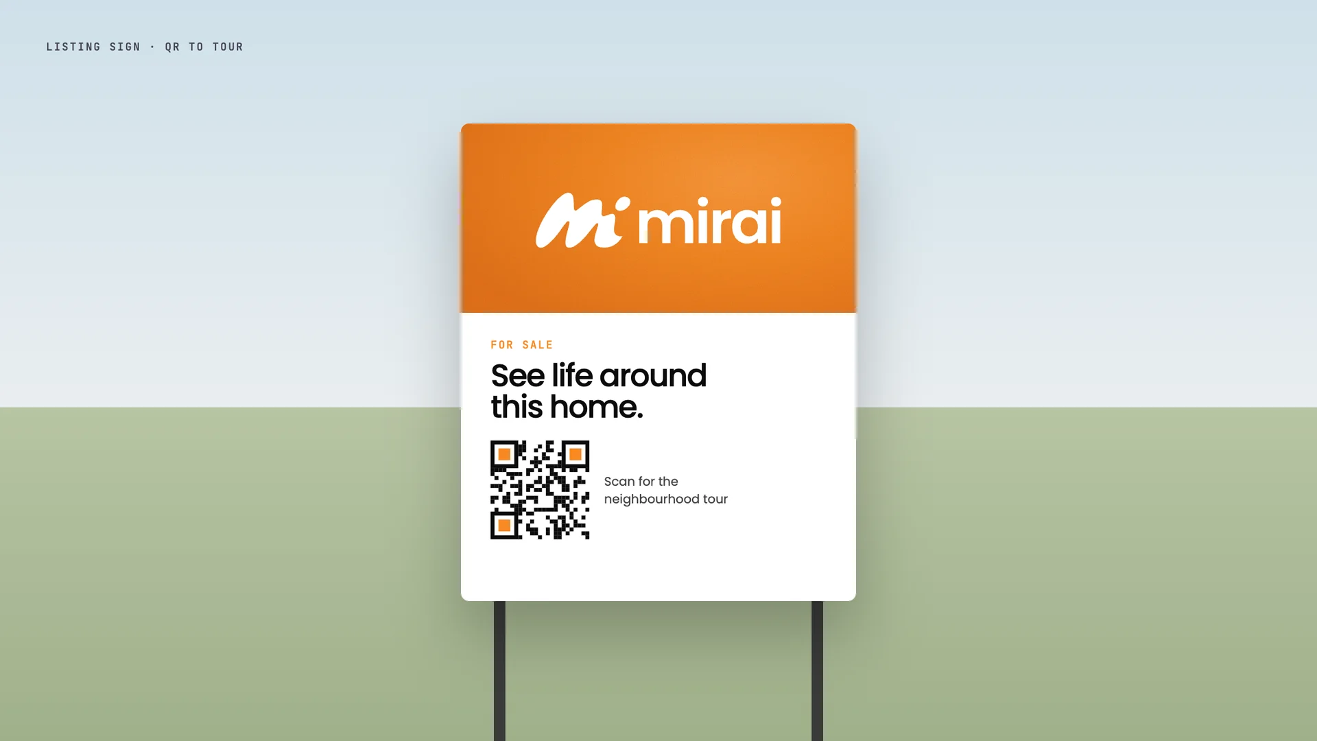 Mirai oznaka nekretnine s QR kodom za turu