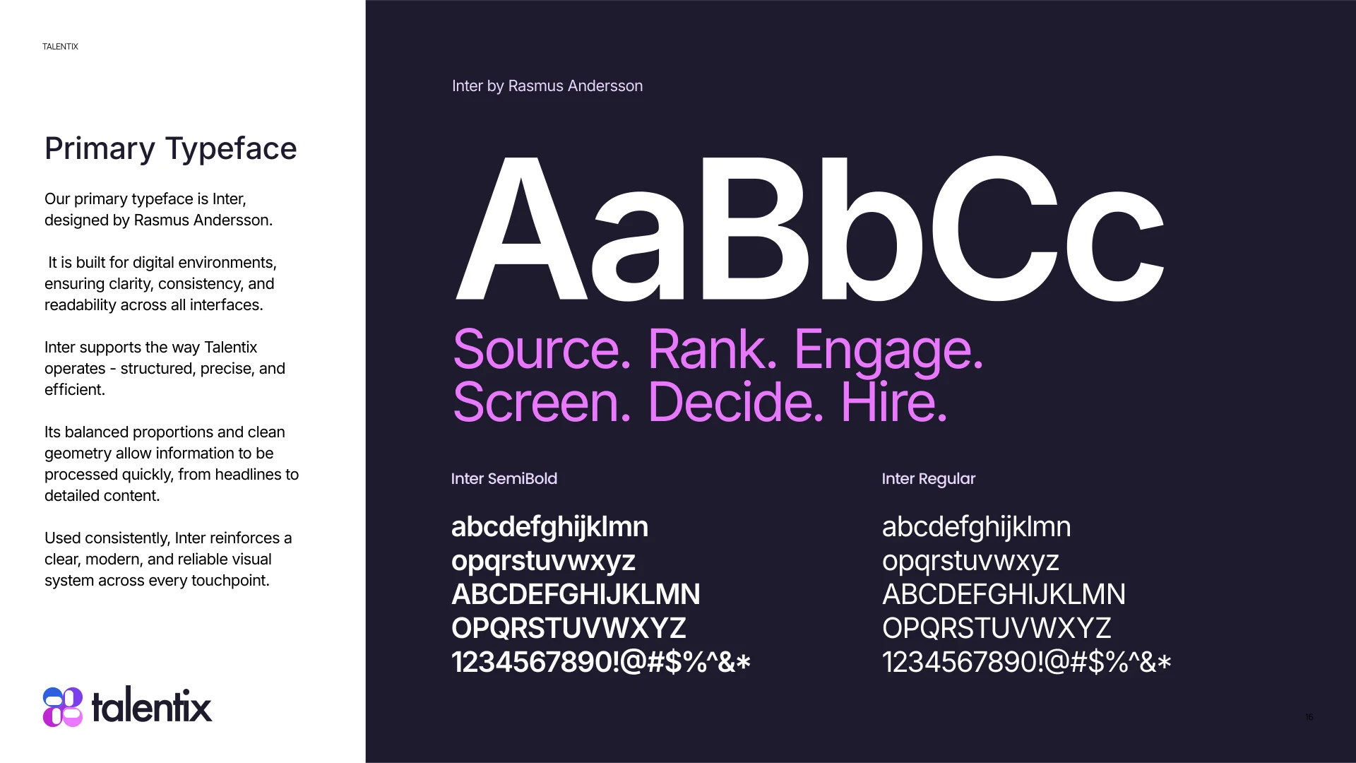 Talentix primary typeface