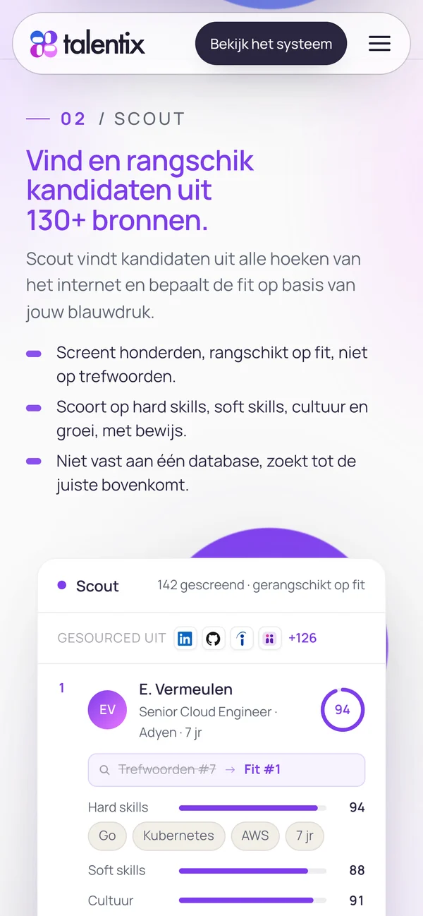 talentix.ai on mobile - blueprint