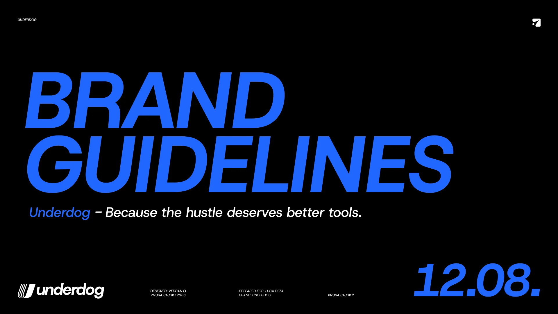 Underdog brand guidelines cover