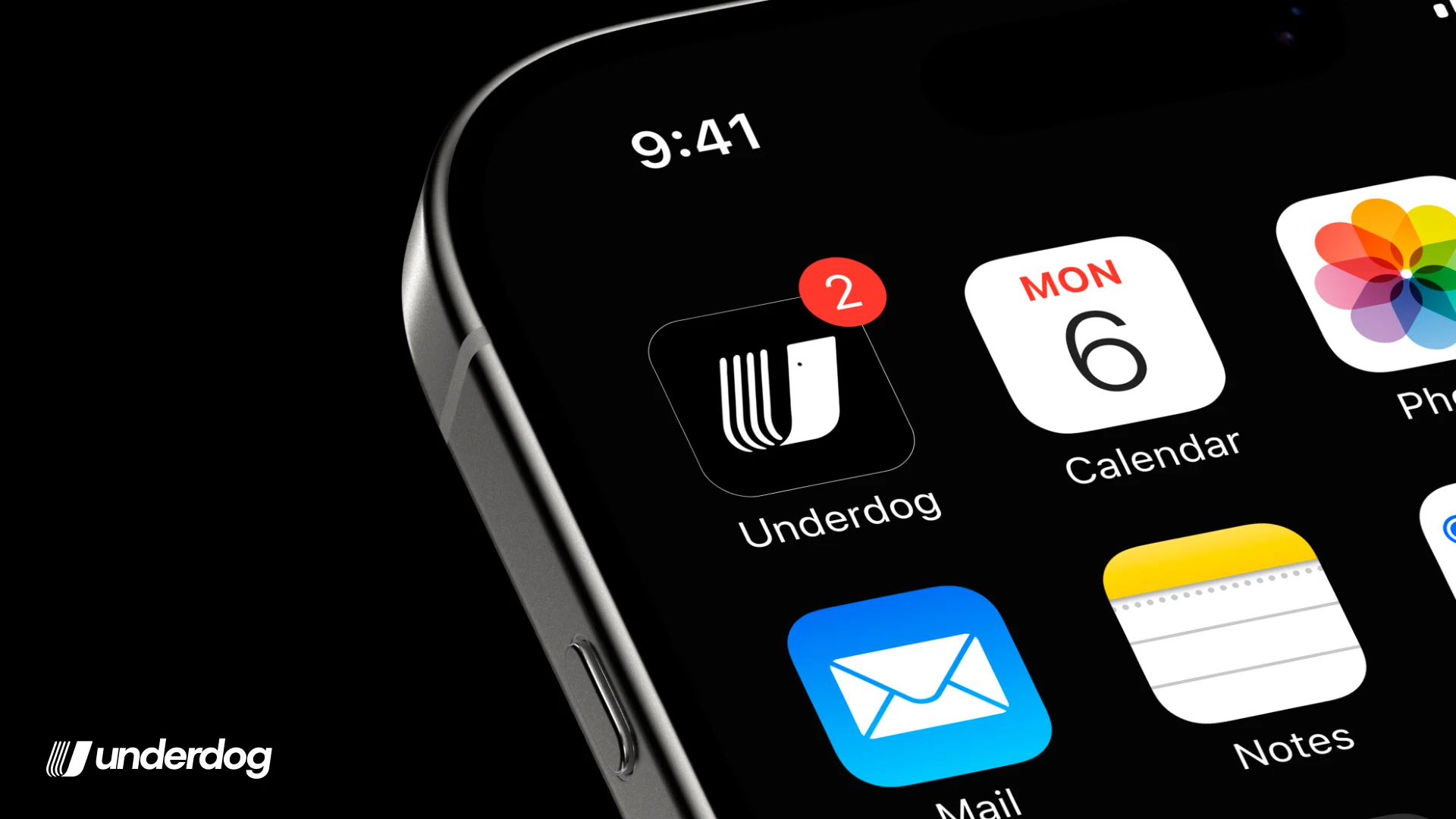 Underdog app icon on a phone