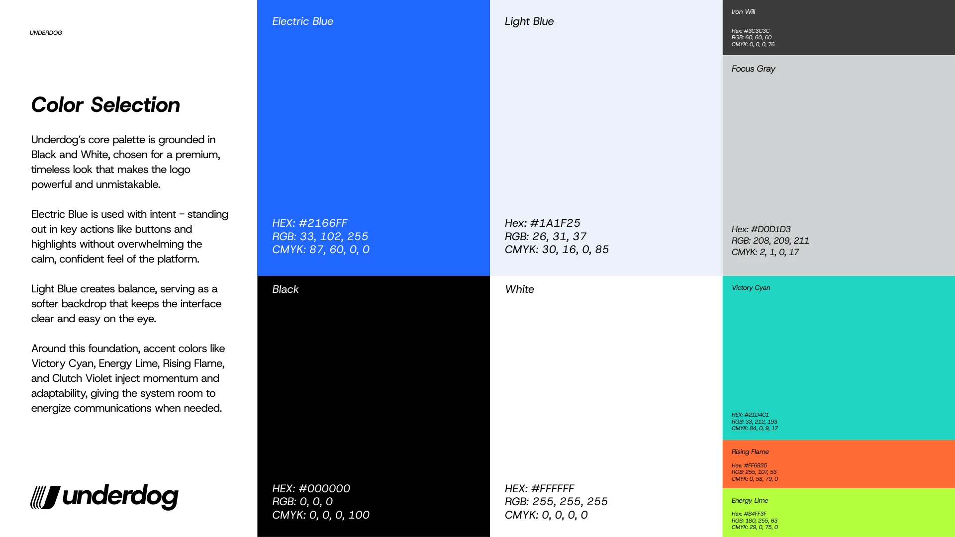 Underdog colour selection