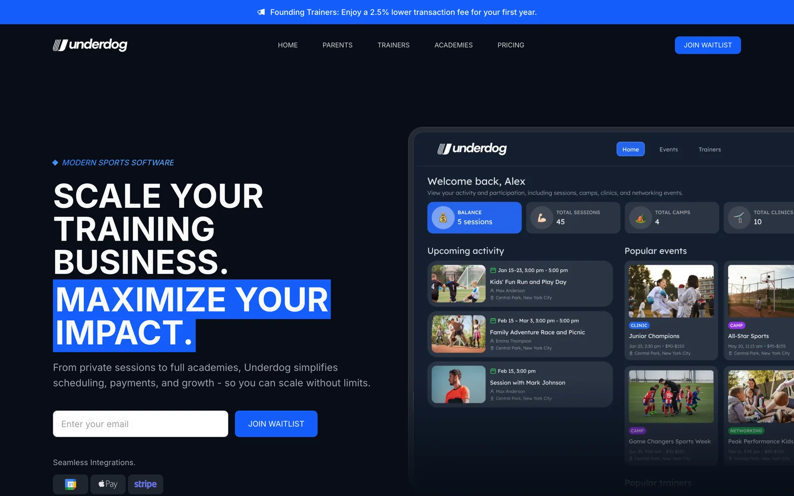 underdogplatform.com - scale your training business