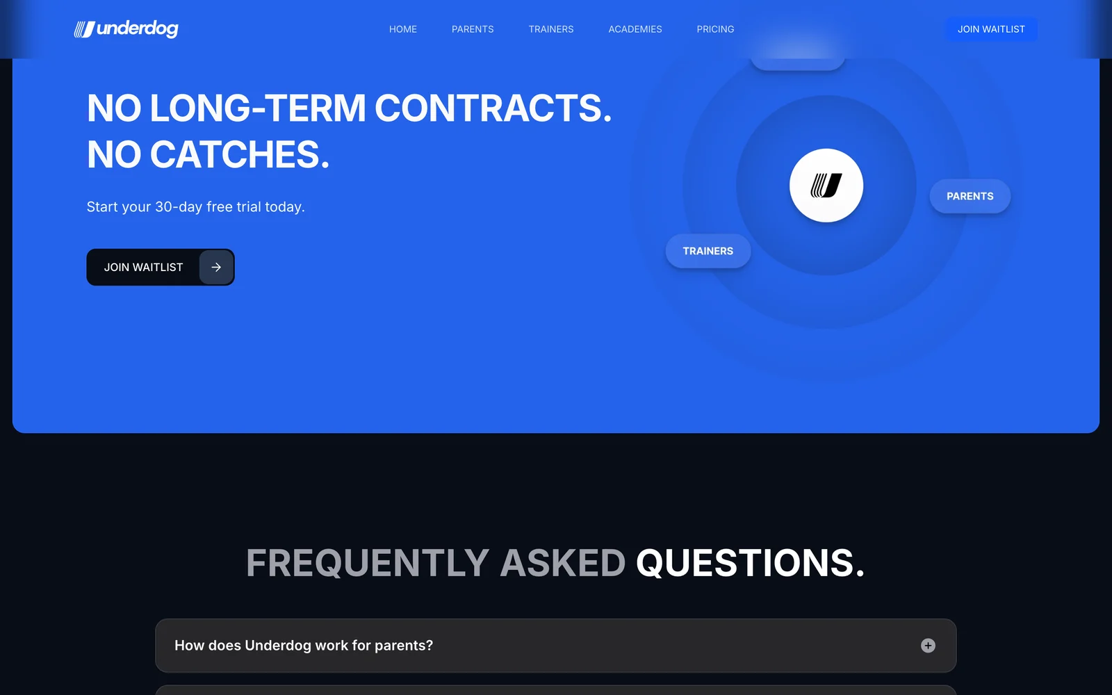 underdogplatform.com - no long-term contracts
