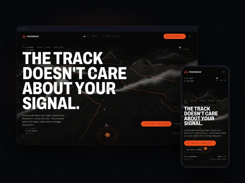 Trackaroo - Interactive 3D Website case study by Vizura Studio